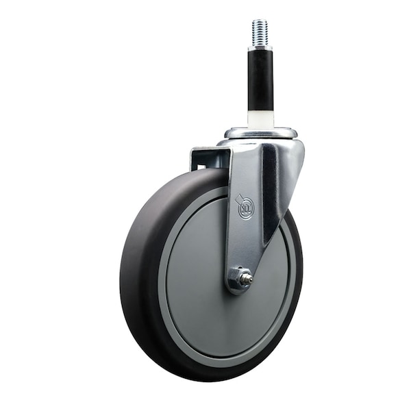 6'' Thermoplastic Rubber Wheel Swivel 7/8'' Expanding Stem Caster